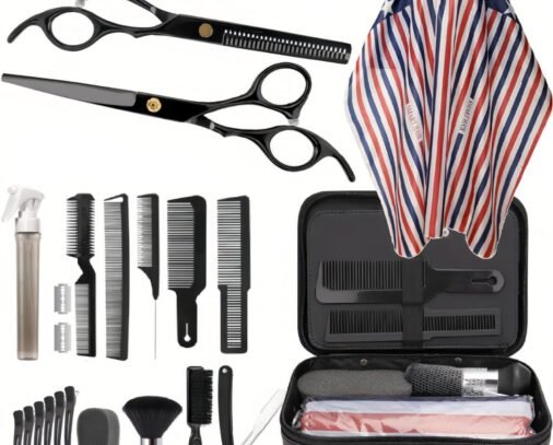 22 Pcs Professional Hair Cutting Kit – Complete Barber & Salon Tool Set
