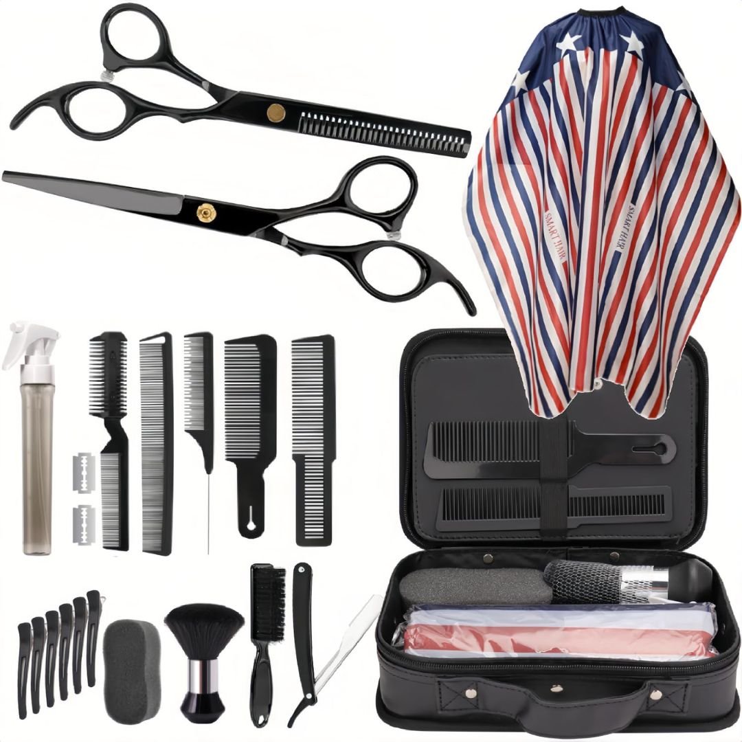 22 Pcs Professional Hair Cutting Kit – Complete Barber & Salon Tool Set