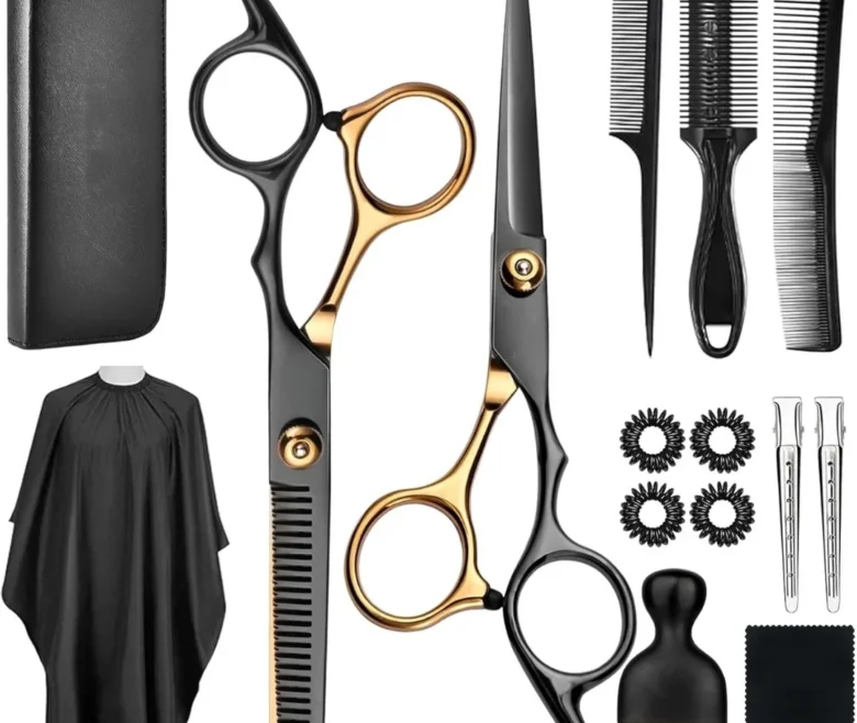 15 Pcs Professional Hair Cutting Scissors Shears Kit 1 780x658