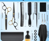 15 Pcs Professional Hair Cutting Scissors Shears Kit 2 202x170